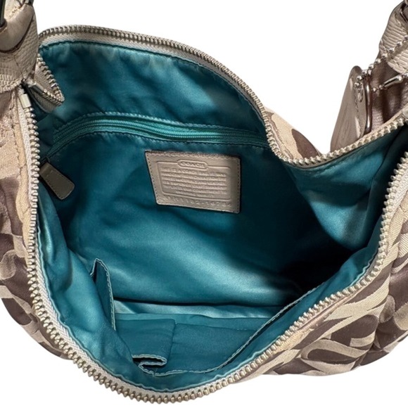 Coach Kristin Signature Op Art Sateen Hobo Shoulder Bag Y2K Aesthetic - Picture 13 of 16